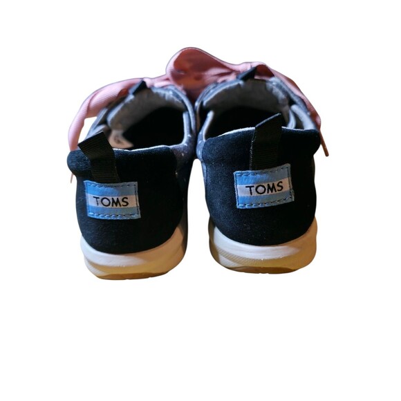 Tom's Women's Del Rey Canvas Shoe Polk-a-dot Grey W/pink Laces Size 6.5 - Picture 5 of 10